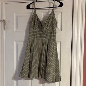 Trixxi Olive Striped Dress